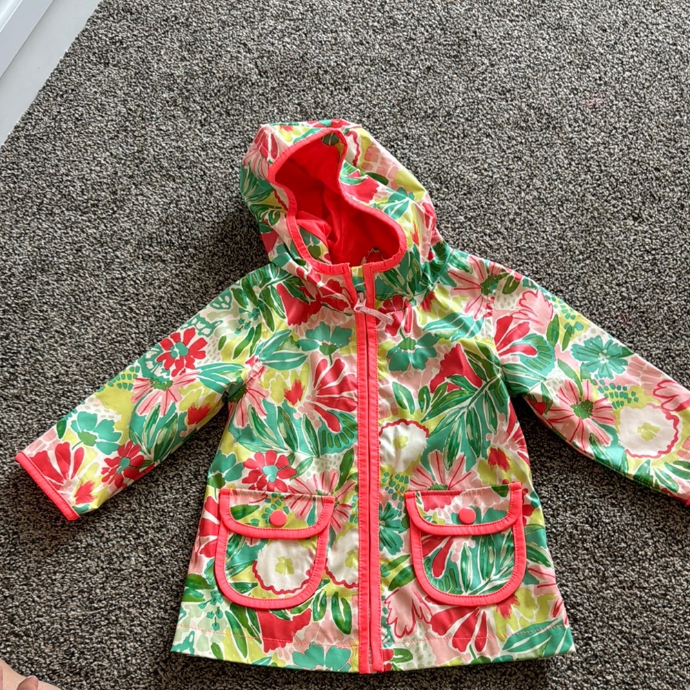 Cat & Jack Floral Kids Jacket - Green, Red, Yellow